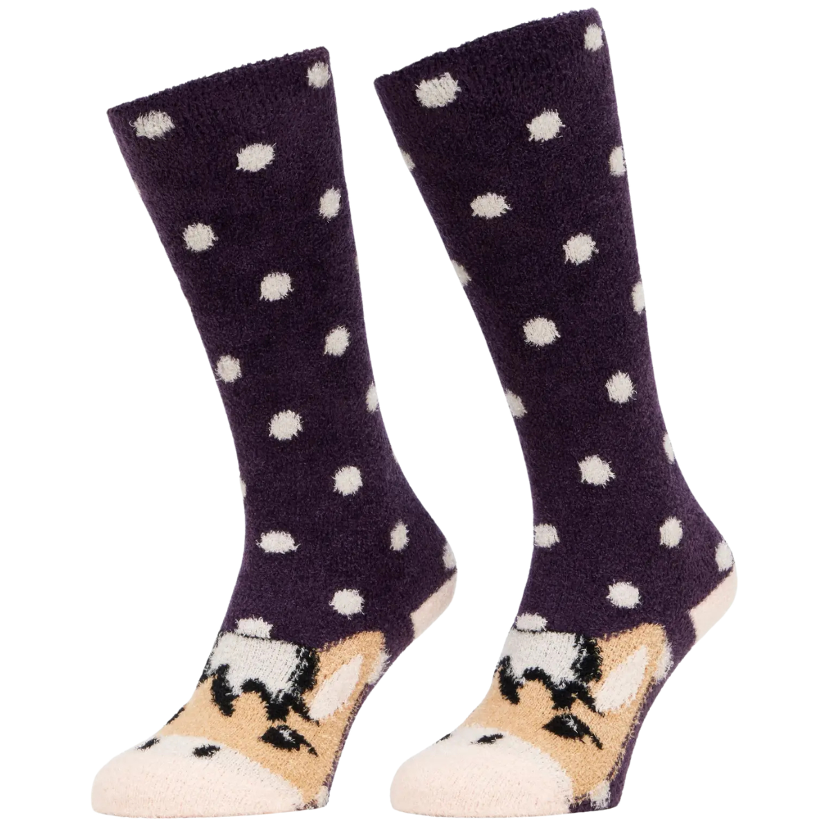 LeMieux 'Fluffy Character' Socks in Fjord Juniper
