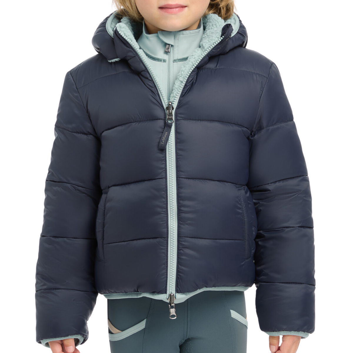 LeMieux Mini 'Megan' Reversible Puffer in Navy