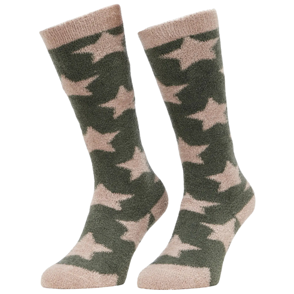 LeMieux 'Sasha Star' Fluffy Socks in Almond