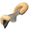 Acavallo Gel Lambskin Half Pad w/ Front Riser in Clear/Natural 