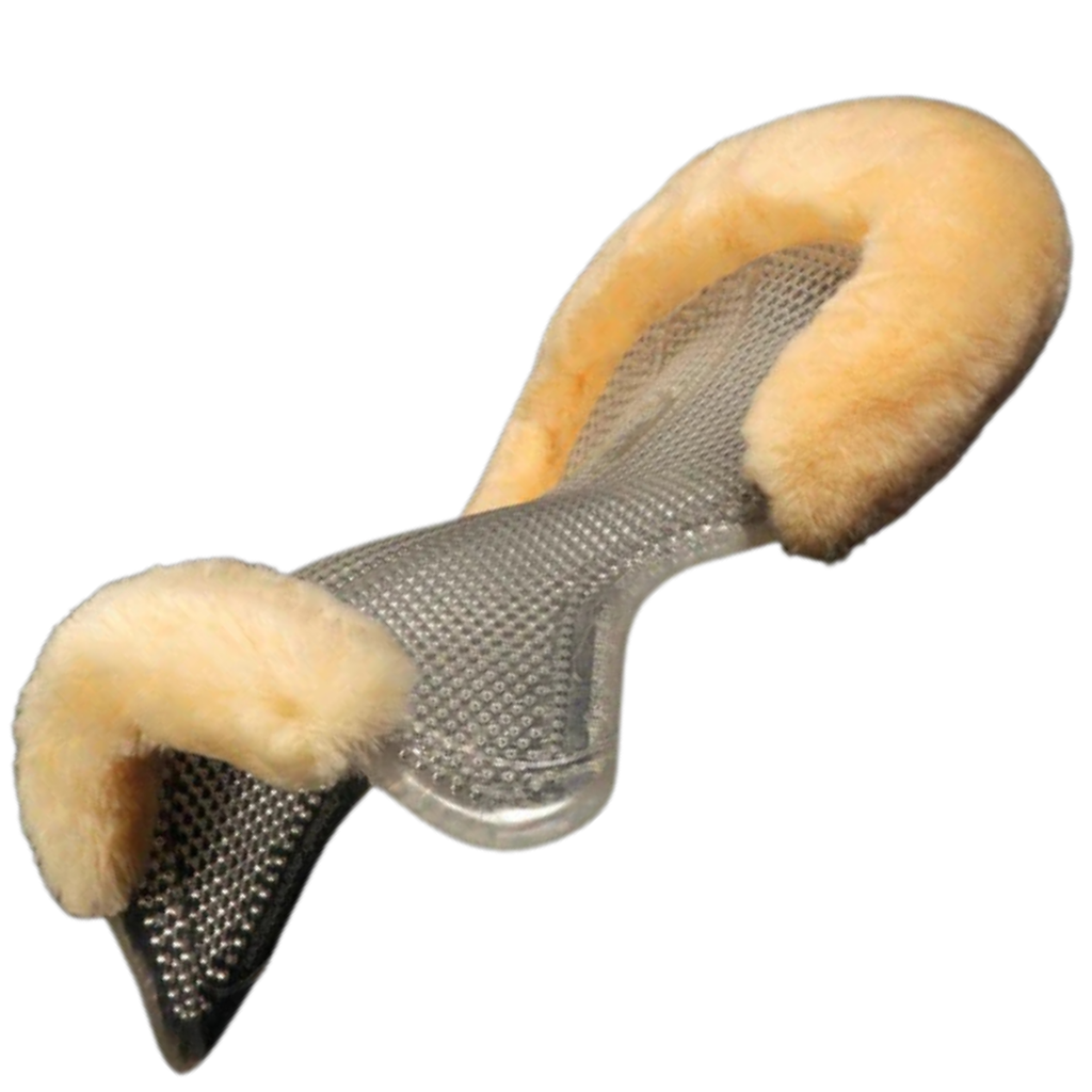 Acavallo Gel Lambskin Half Pad w/ Front Riser in Clear/Natural 