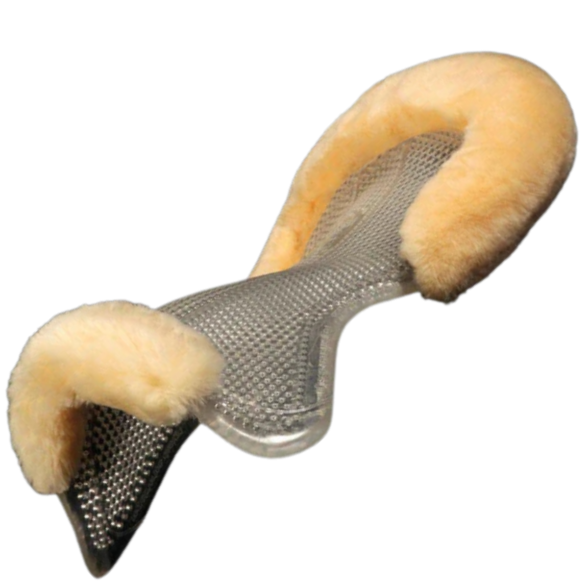 Acavallo Gel Lambskin Half Pad w/ Front Riser in Clear/Natural 