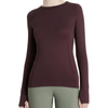LeMieux 'Britney' Seamless Long Sleeve Shirt in Damson 