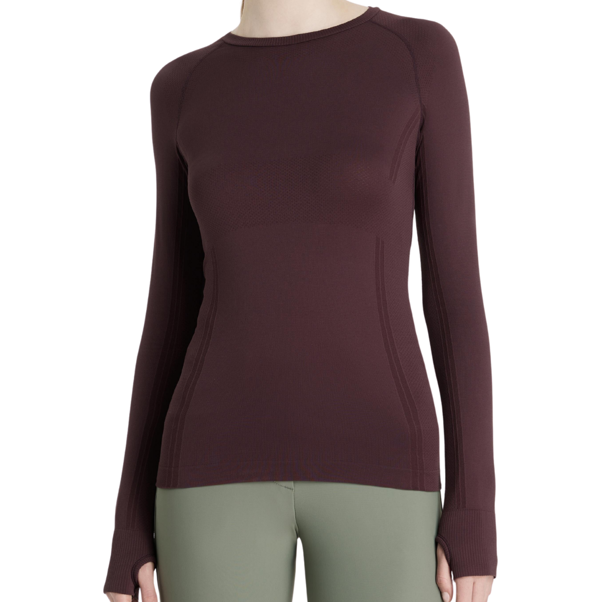 LeMieux 'Britney' Seamless Long Sleeve Shirt in Damson 