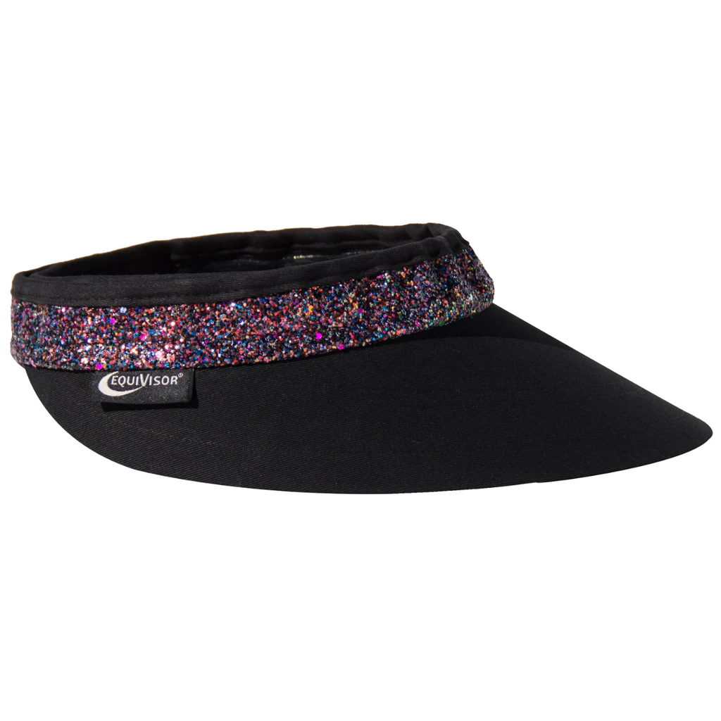 EquiVisor 'Glitz' Sun Visor in Black & Confetti