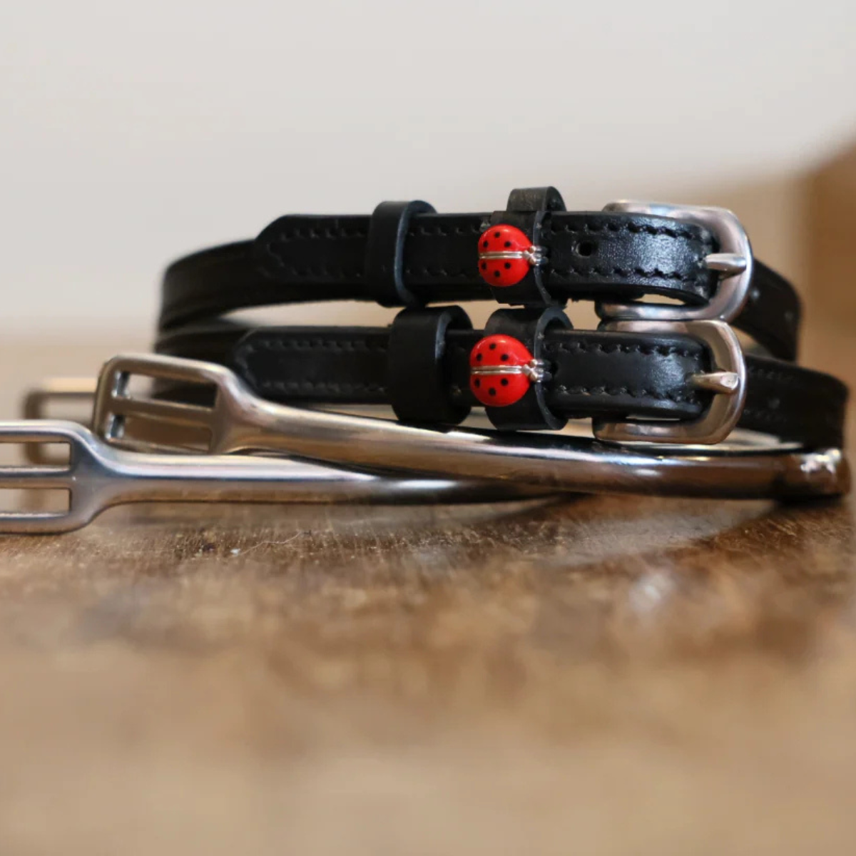Mane Jane Spur Straps in Red Lady Bug 