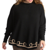 Hannah Childs 'Kristina Bit' Poncho in Black/Oatmeal