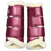 Equestrian Stockholm Fleece Brushing Boot in Cherry Wine