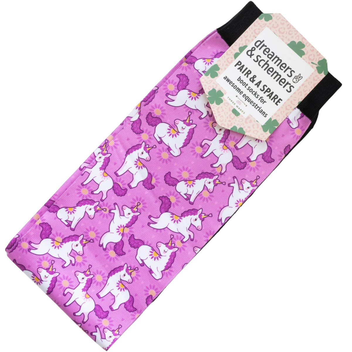 Dreamers &amp;amp; Schemers Boot Socks in Sunshine &amp;amp; Unicorns