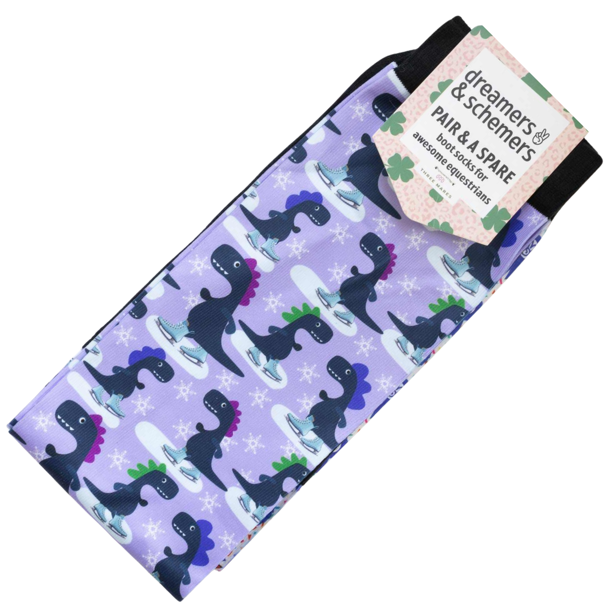 Dreamers &amp;amp; Schemers Boot Socks in Dino-skate