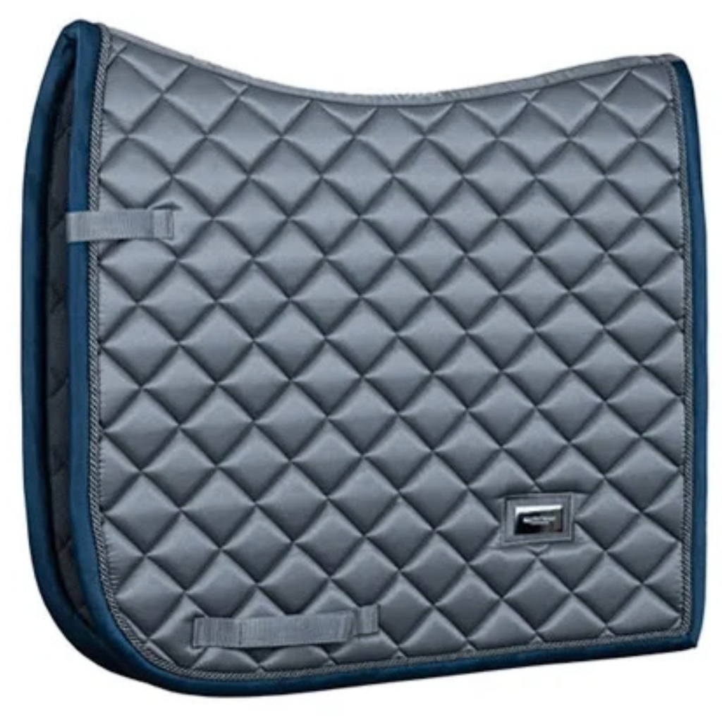 Equestrian Stockholm Dressage Saddle Pad in Steel/Navy
