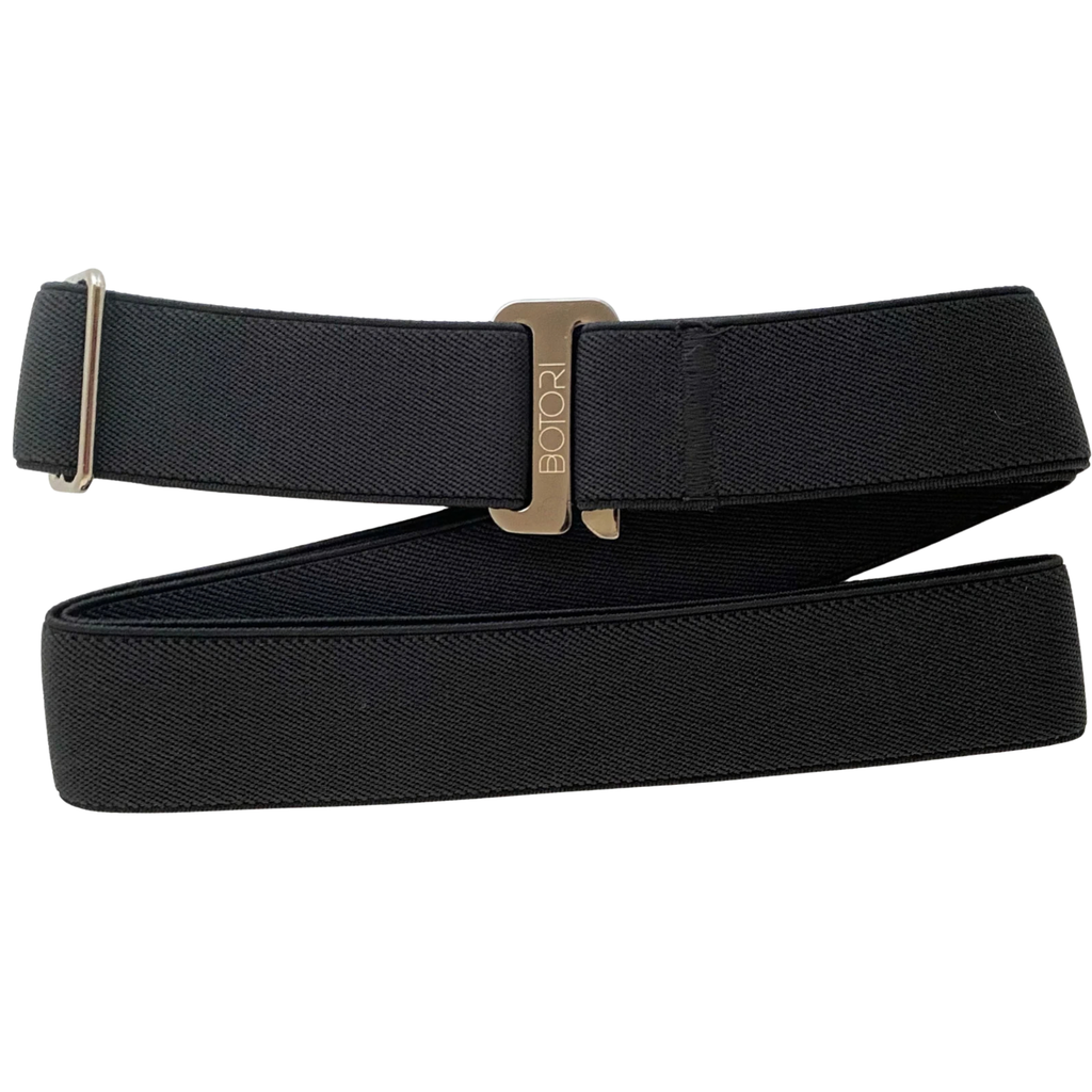 Botori 'Slide' Elastic Stretch Belt in Black 