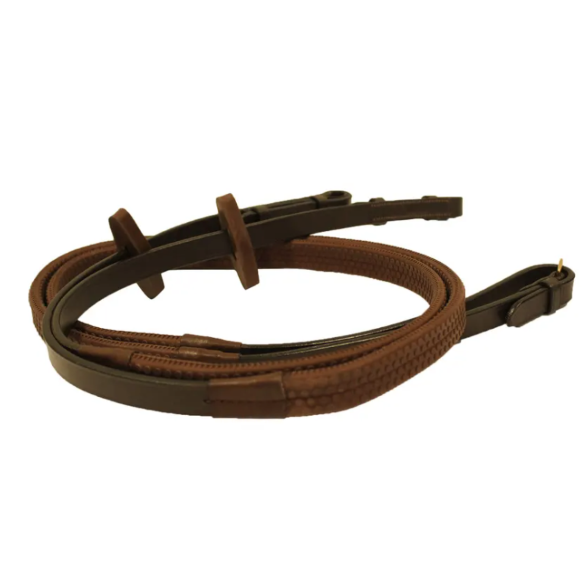 Horseware Micklem Rubber Reins in Brown