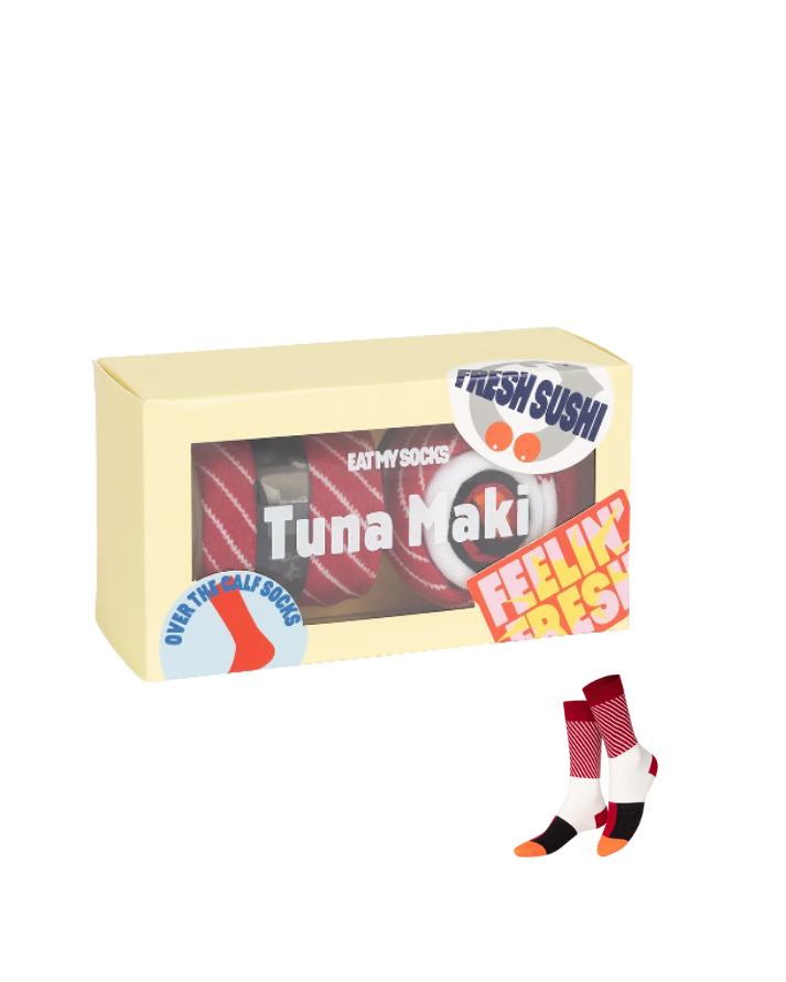 Package view of Tuna Maki socks
