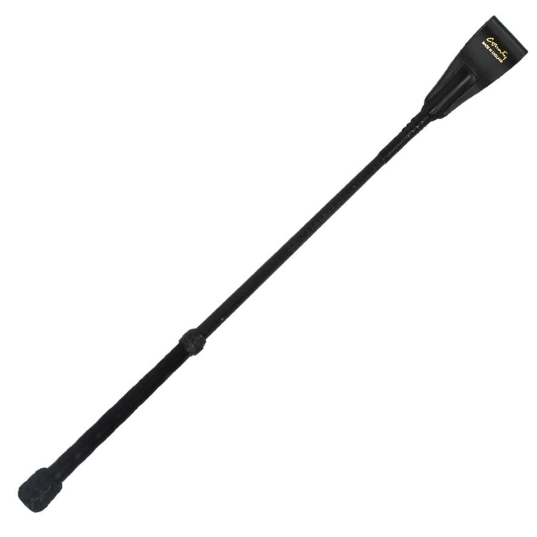 County Leather Wrapped Perforated Grip Bat in Black
