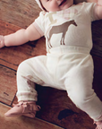 Mini Britches Baby Riding Pants in Ivory/Pink Plaid
