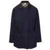 CALLIDAE The Car Coat in Midnight Blue w/ Green Scarab - Women's Small