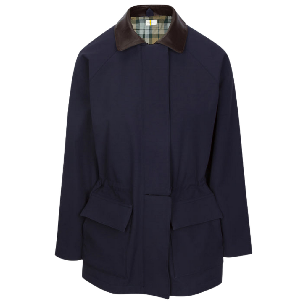 CALLIDAE The Car Coat in Midnight Blue w/ Green Scarab - Women's Small