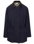 CALLIDAE The Car Coat in Midnight Blue w/ Green Scarab - Women's Small