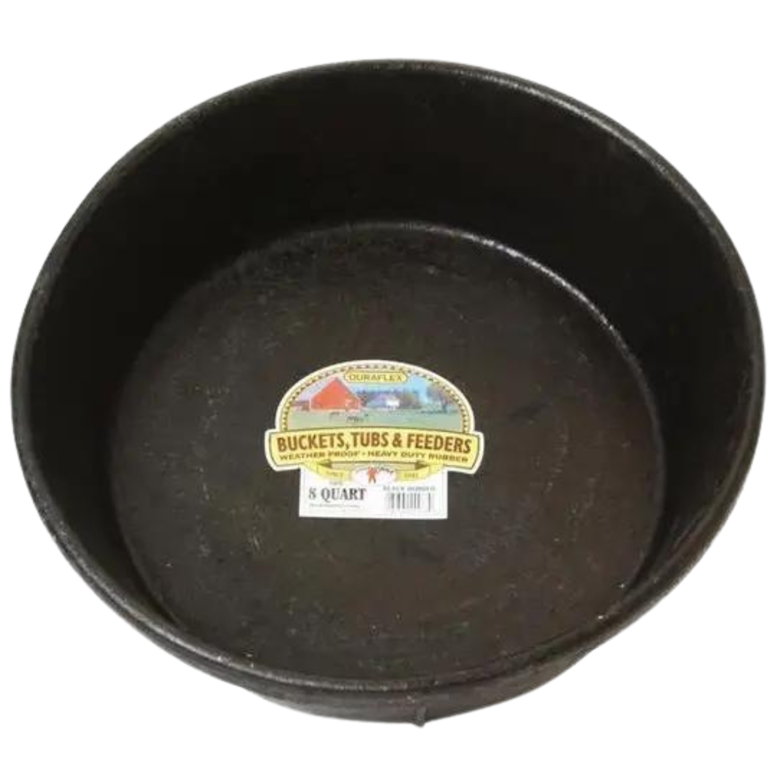 Little Giant Rubber Feed Pan in Black - 8 Quarts