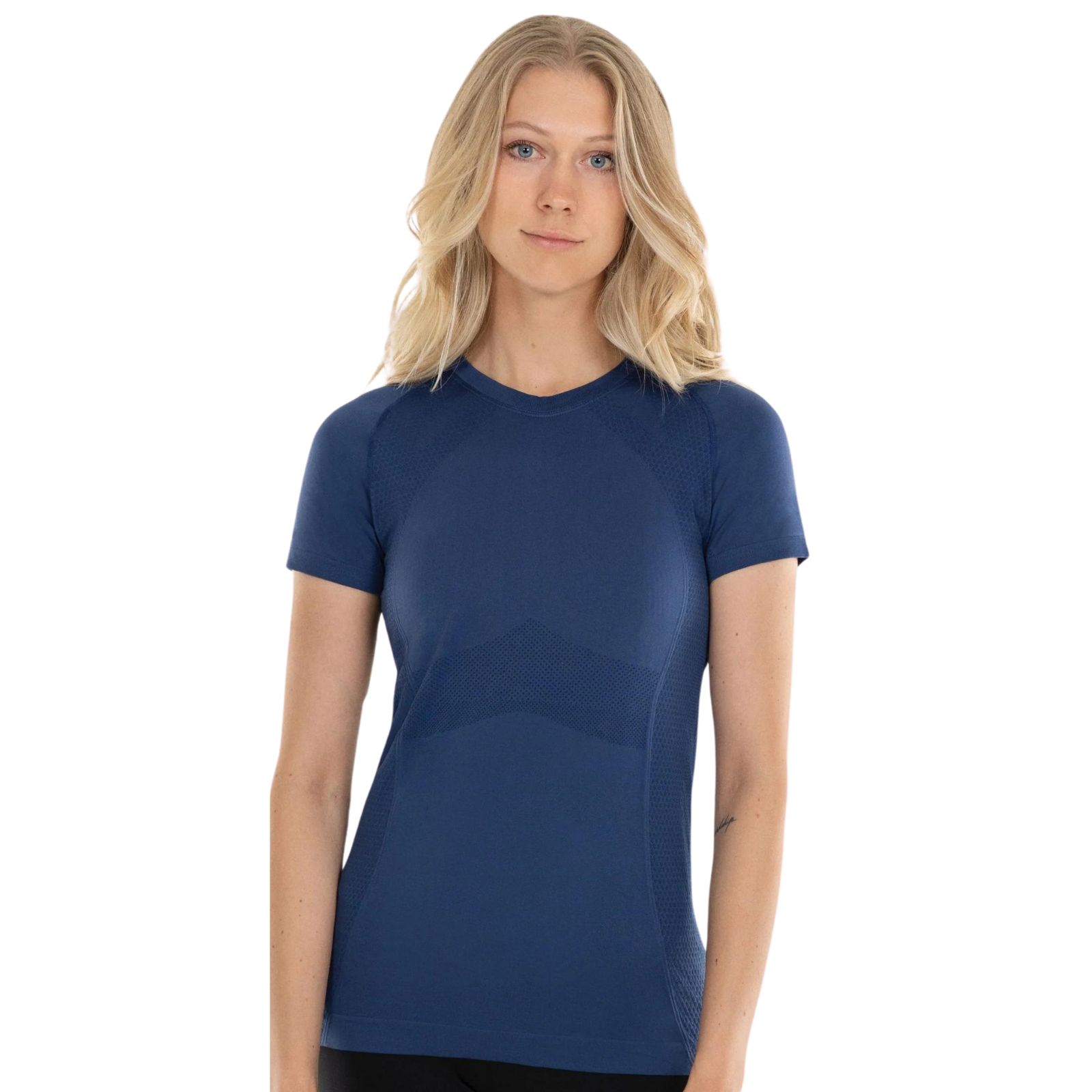 Anique Short Sleeve Crew Shirt in Blueberry - Women&#39;s Medium (8)