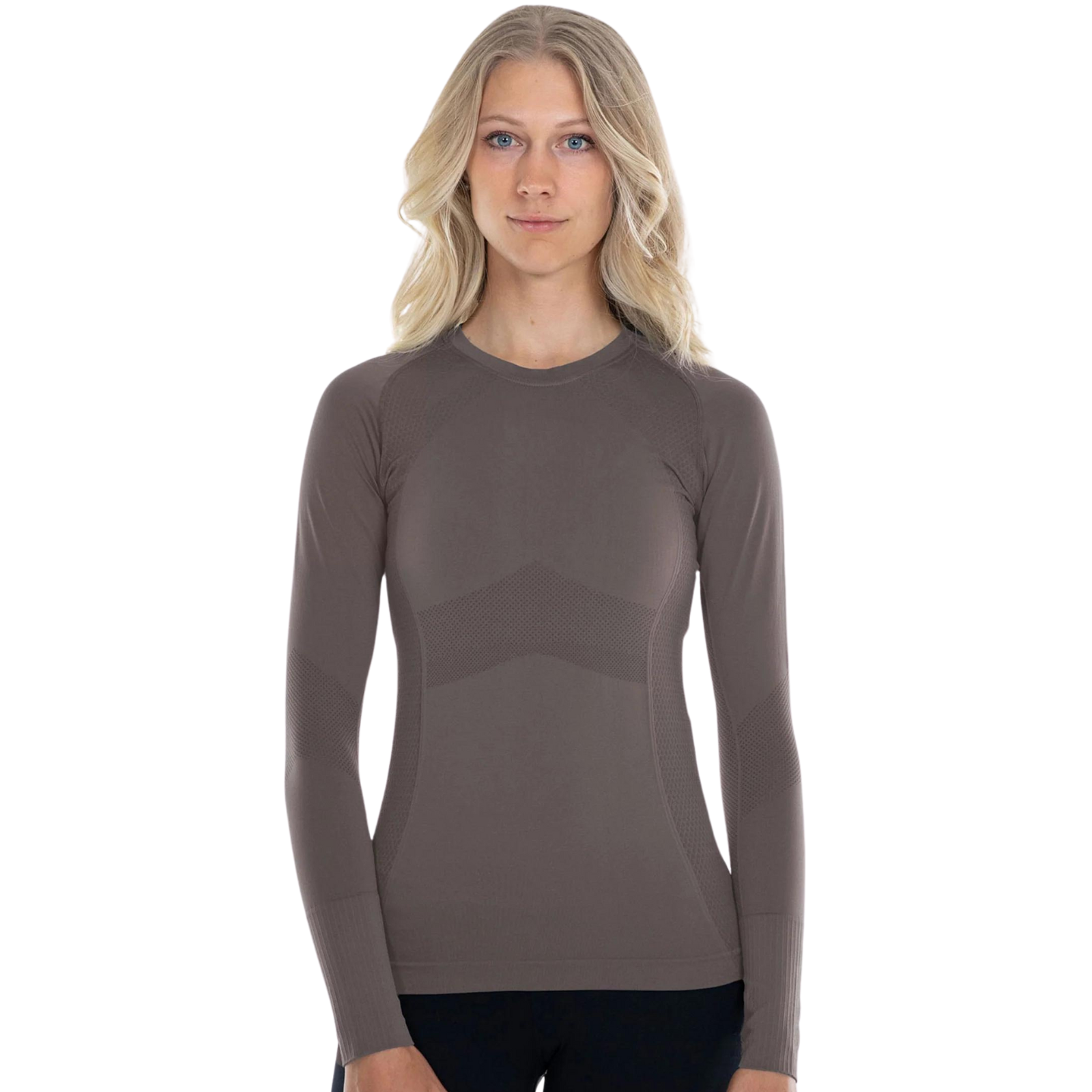 Anique Long Sleeve Crew Shirt in Fossil - Women&#39;s Medium (8)