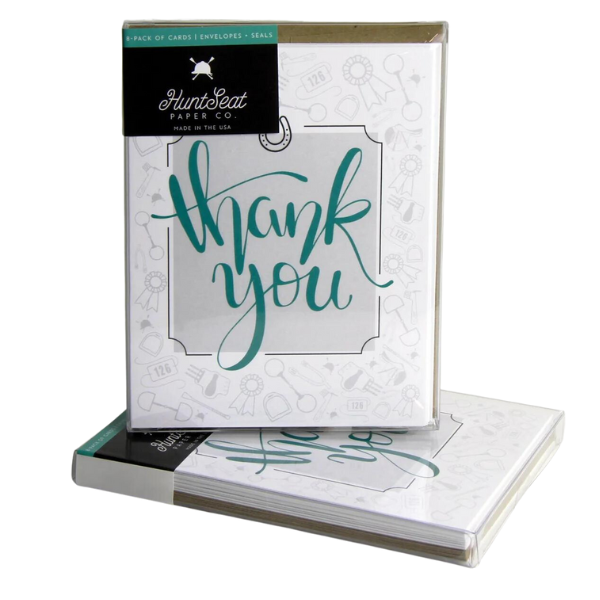 Hunt Seat Paper Co. "Thank You" Notecard Set in Teal