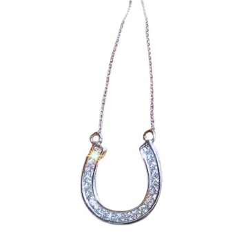Lucky Horseshoe Necklace in Silver Plated