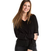 Hannah Childs 'Angelina' V-Neck Sweater in Black - Women's Small