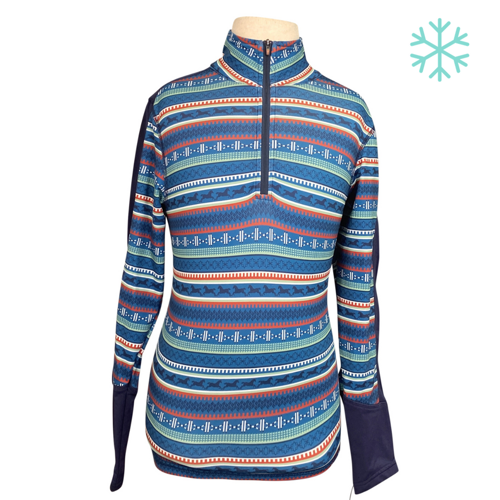 Kerrits Long Sleeve Winter Shirt in Blue Jumpers