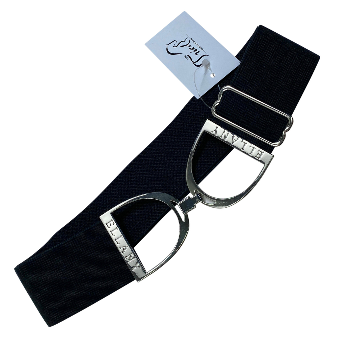 Ellany Equestrian Stirrup Belt in Back/Silver - One Size