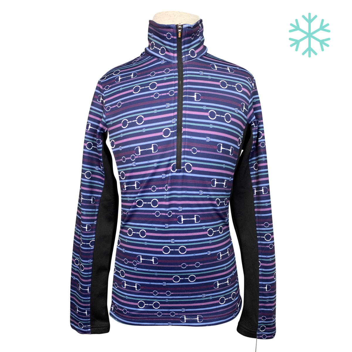 Kerrits Kids Softshell Half Zip Pullover in Purple Bits