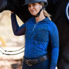 Dapplebay 1/4 Zip Light Riding Top in Constellation  - Women's XS