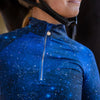 Dapplebay 1/4 Zip Light Riding Top in Constellation  - Women's XS