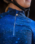 Dapplebay 1/4 Zip Light Riding Top in Constellation  - Women's XS