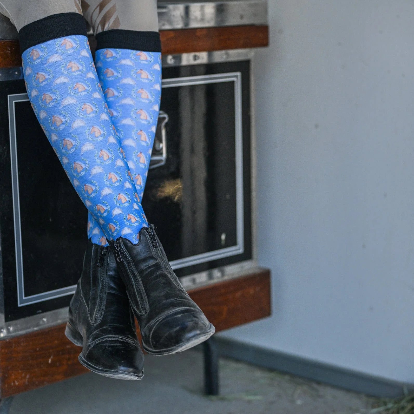 Dreamers &amp; Schemers Boot Socks in Derby Blue - One Size