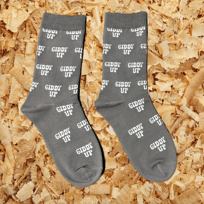 Dreamers &amp;amp; Schemers Crew Socks in Giddy Up