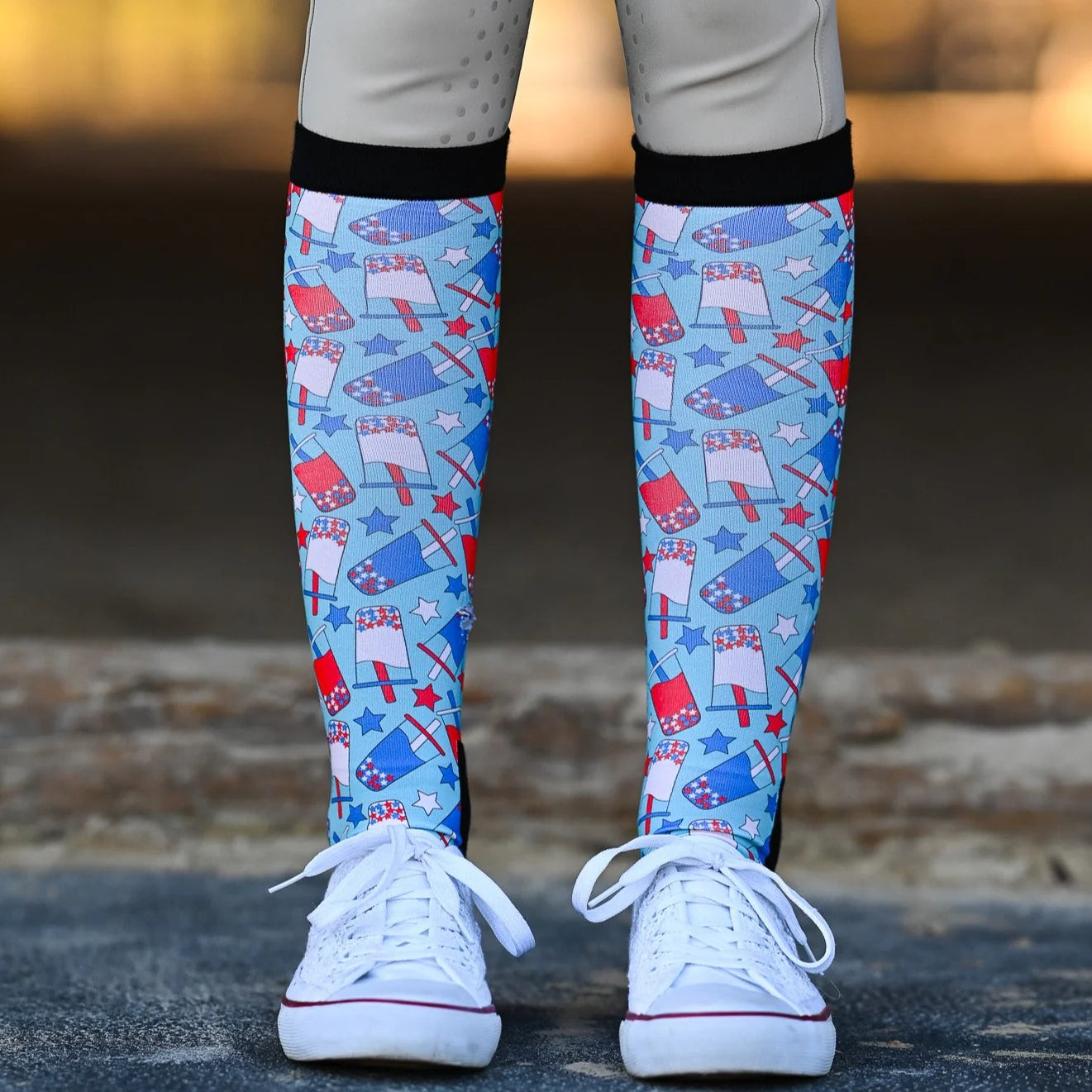 Dreamers &amp; Schemers Boot Socks in Holiday The 4th