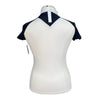 MakeBe 'Jane' Polo Show Shirt in Cream/Black