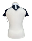 MakeBe 'Jane' Polo Show Shirt in Cream/Black