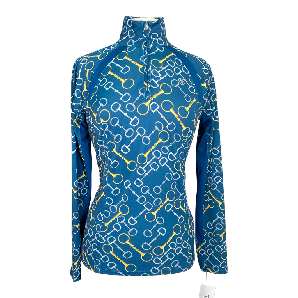 Ariat 'Sunstopper 2.0' Baselayer in Blue Bits - Women's Medium