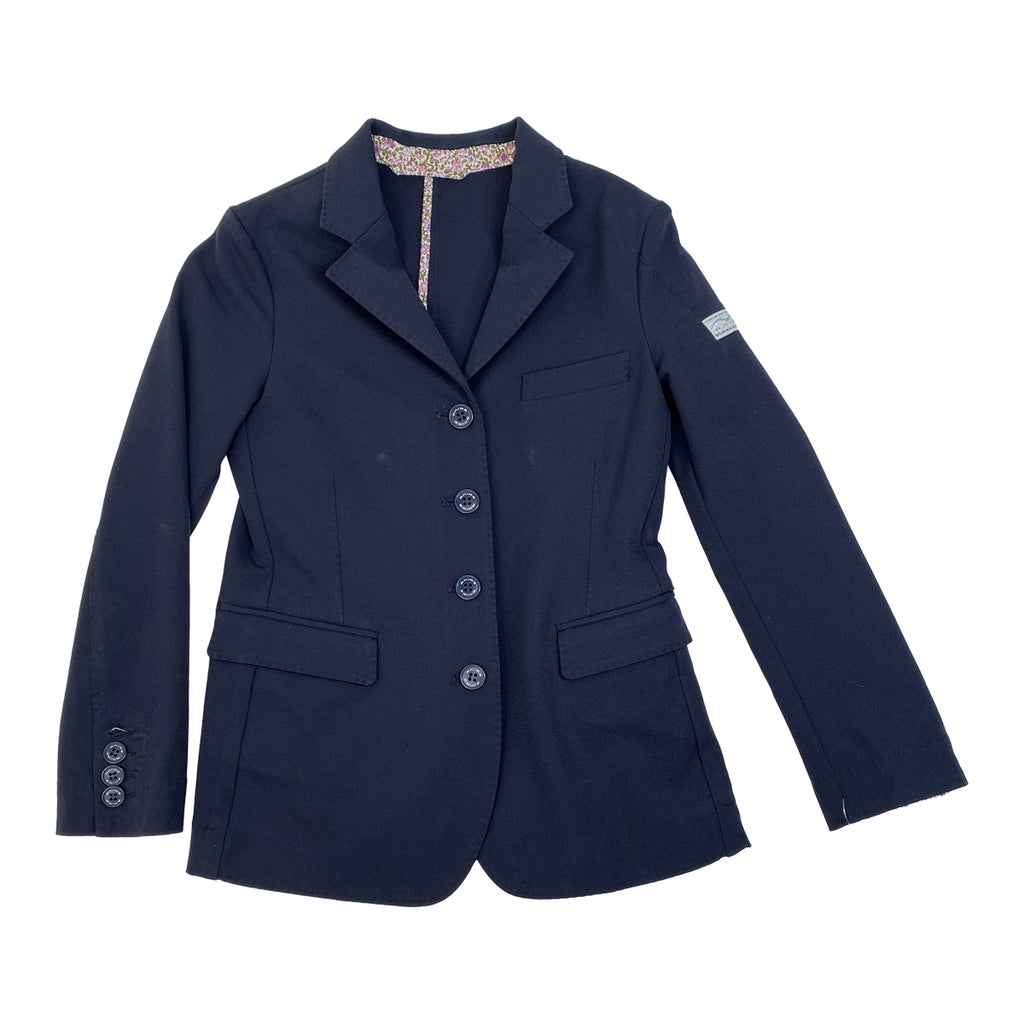 Animo Four Button Front Show Coat in Navy