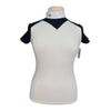MakeBe 'Jane' Polo Show Shirt in Cream/Black
