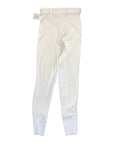 TuffRider Ribbed Knee Patch Breech in White