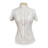Cavalleria Toscana R-Evo Technical Knit Show Shirt in White/Grey - Women's Large
