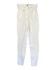 TuffRider Ribbed Knee Patch Breech in White