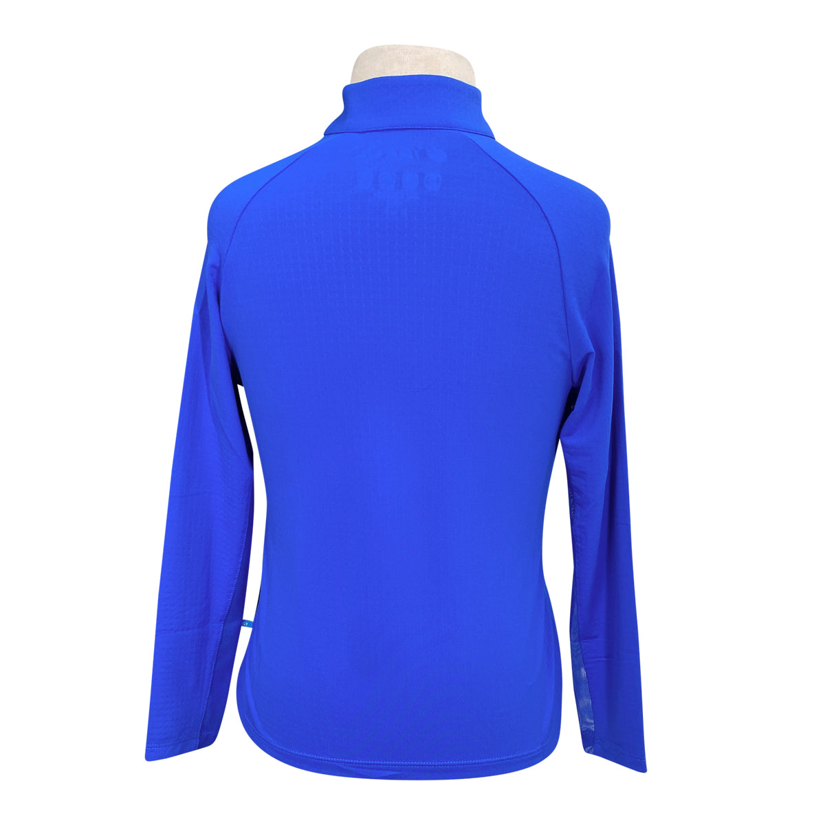 Ibkul Solid Long Sleeve Mock Neck Top in Blue - Children's Medium (7-8)