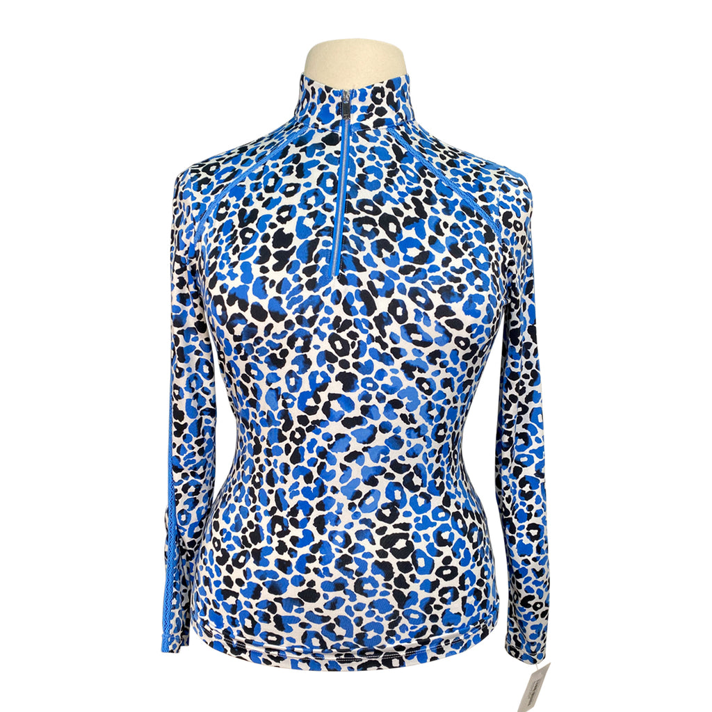 Tail White Label Long Sleeve Sun Shirt in Blue/White Cheetah