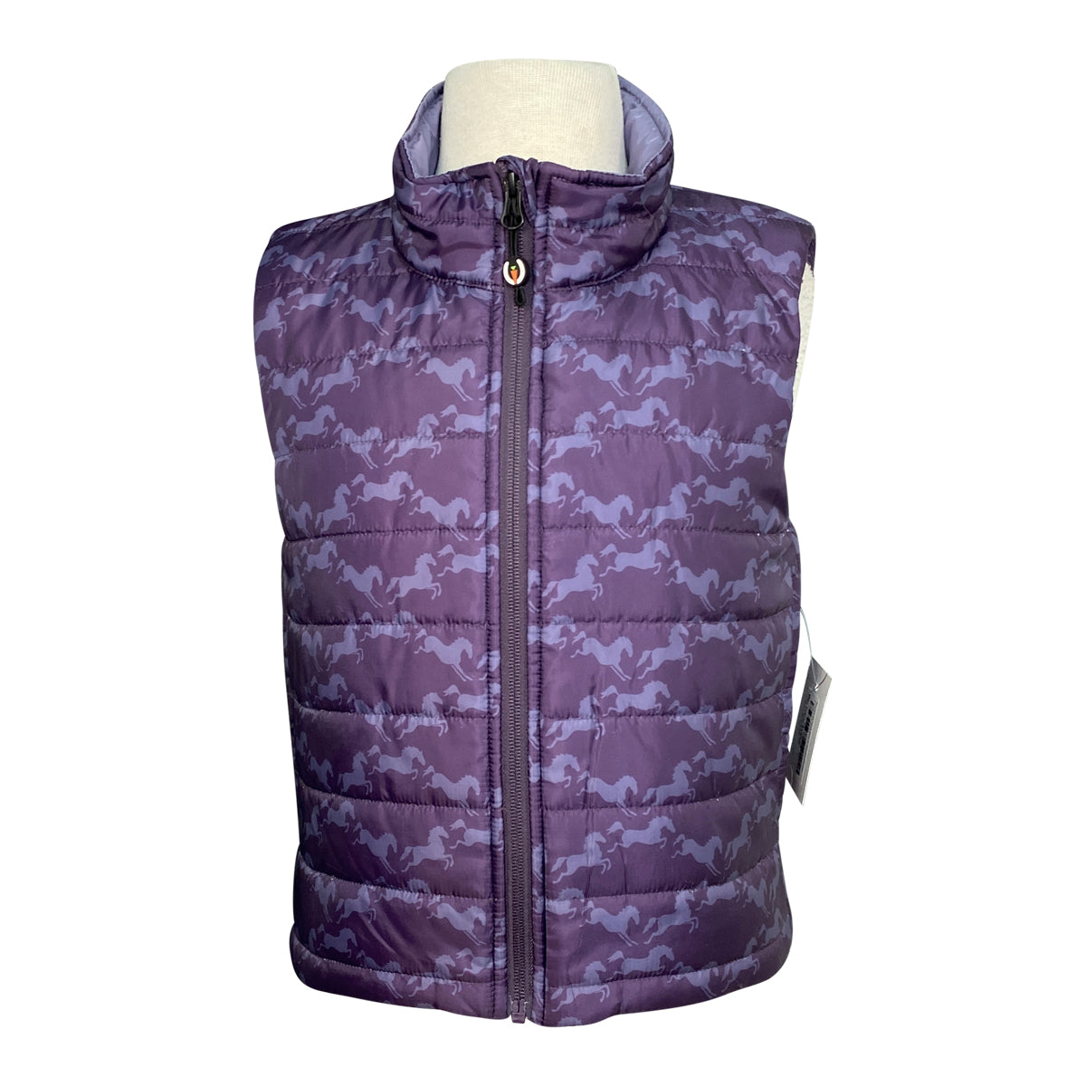 Kerrits Quilted Vest in Purple Ponies