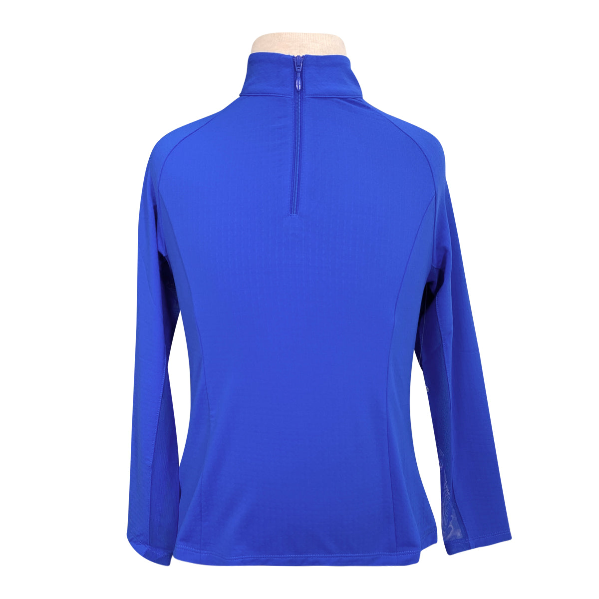 Ibkul Solid Long Sleeve Mock Neck Top in Blue - Children's Medium (7-8)